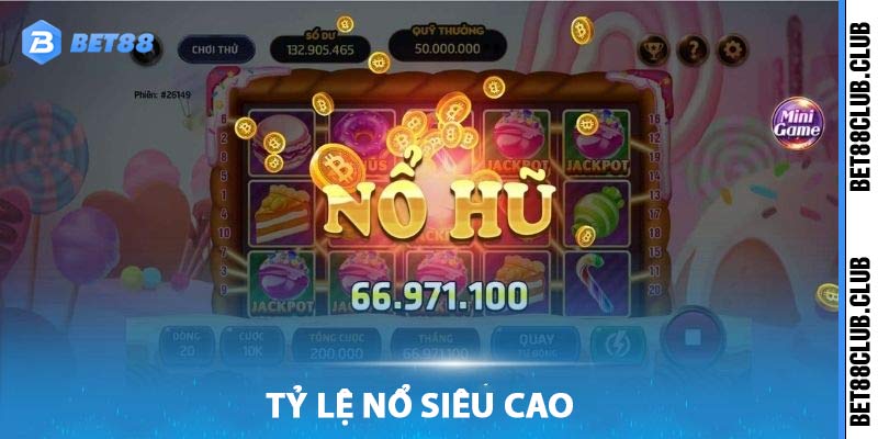 Tất cả mọi game nổ hũ bet88 đều có tỷ lệ thắng siêu cao